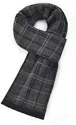 Cachecol masculino de inverno, quente, longo, imitação de caxemira, cachecol grande xadrez clássico para clima frio