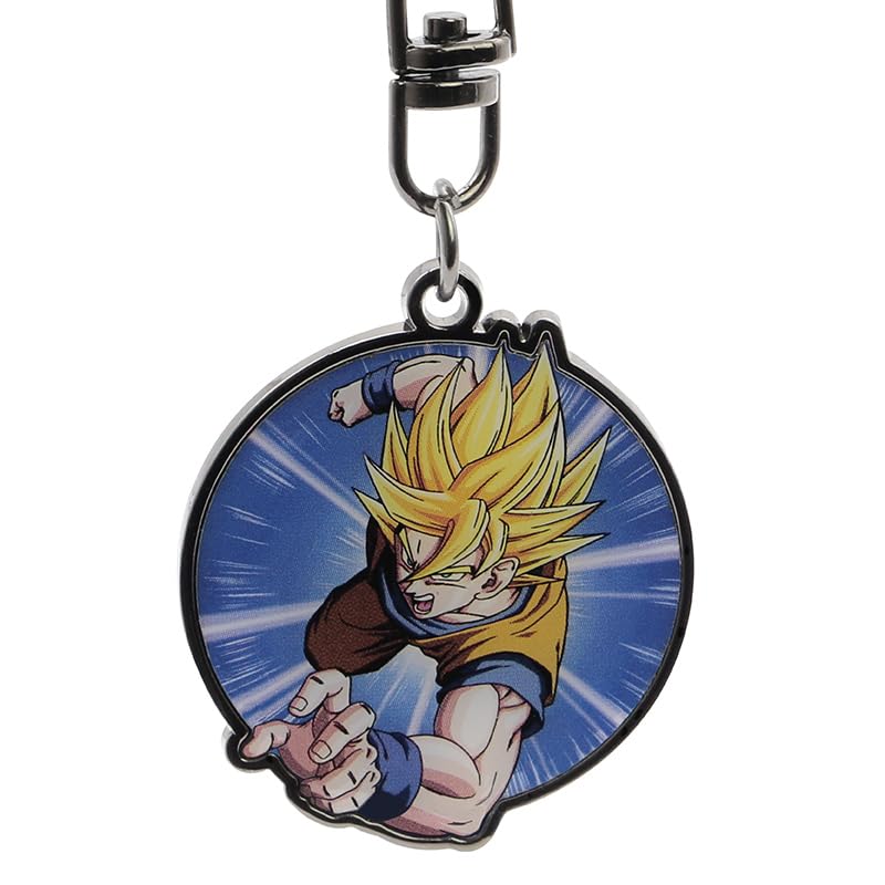 ABYSTYLE - Llavero Goku Super Saiyan, multicolor, Dimensions : diamètre environ 3,6 cm
