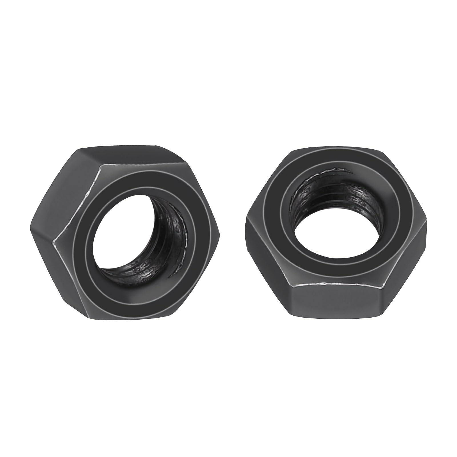 Kozelo 10pcs Hex Nuts - [5/16"-18] Carbon Steel Grade 8 Hardware Nuts for Mechanical Repair & Assembly, Standard Inch Coarse Thread Nut, Black Oxide, Grade ASME/ANSI B 18.2.2