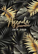 Download Agenda 2019/2020: 18 mois journalier 2019-20 - format A5 - juillet 2019 à décembre 2020 - planificateur, semainier simple & graphique, motif Feuille de Palmier Tropical or et noir PDF