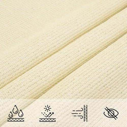 Voile d'ombrage rectangulaire pour protéger la terrasse du soleil sans poche d'eau