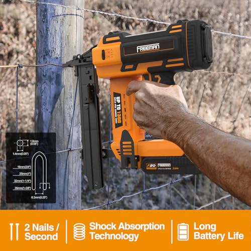 Freeman 20V 16-Gauge Cordless Fencing Stapler
