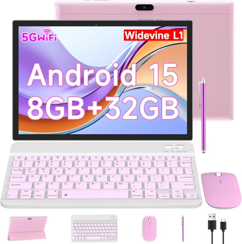 Tablet 2 in 1 con tastiera: il tablet 2 in 1 supporta la modalità tablet e la modalità computer. Dotato di accessori come tastiera, custodia pieghevole, mouse e stilo, puoi convertirlo in un computer da lavoro per lavoro e intrattenimento sempre e ovunque.