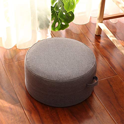 Futon méditation coussin sol chaise tatami gris 40x40x25cm pack de 2