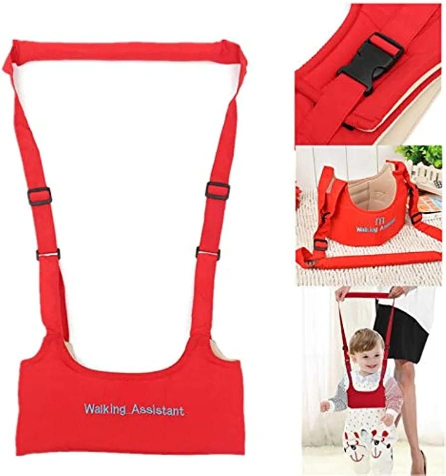 The Modern Trend-One-Shoulder Baby Carrier mother's lap sleeping: Adjustable Hip Wrap with Mesh & Cotton Fabric for Newborns, Half Wrap Hip, Adjustable, Lightweight Cotton, Baby Sling Carrier (Baby waker kids walking harness red)-image-23