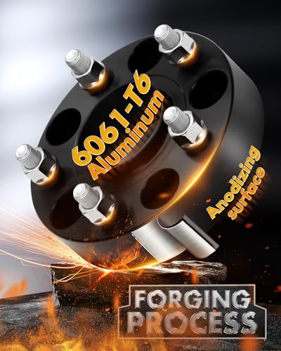 Image of dynofit 1.5 inch Wheel Spacers 5x5 for 2007-2018 Jeep Wrangler JK, 1999-2010 Grand Cherokee WJ WK, 71.5mm HubCentric 5x127 Wheel Adapter for 2005-2010 Commander XK, 1 /2 inch-20 Thread, 4Pcs Forged Spacers