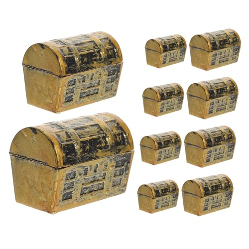 Gatuida 10個ミニ海賊宝箱 ヴィンテージスル ジュエリー収納 小物入れ パー