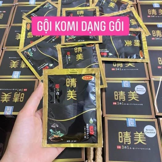 Box of 10 packs 100 REAL KOMI JAPAN Organic HAIR DYE