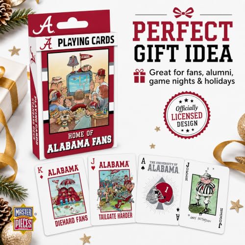 Image of Masterpieces Alabama Playing Cards - Crimson Tide Fan Deck