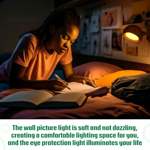 Image of Rossesay 1 Piece LED Wall Lights with Remote, Wall Sconces Lamp Rechargeable Battery Operated Bed Light with 4 Color Temperatures Magnetic Ball 360 Rotation Touch Control for Home Bedroom
