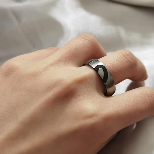 Miniatura 7 de Anillos de corazón para él y ella a juego para parejas, parejas, parejas, parejas, juego de anillos de amor para mujeres, hombres, mujeres, hombres,