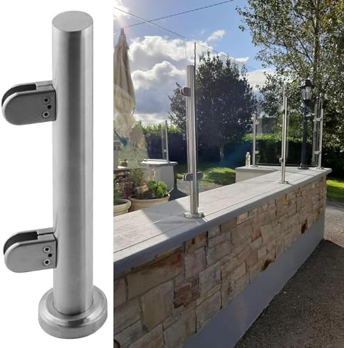 Abrazaderas para postes de barandilla de vidrio que evitan perforaciones en cristales de patio
