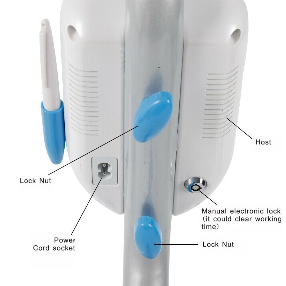 Luz de blanqueamiento dental, LED dental, blanqueamiento dental, lámpara blanca de dientes con pantalla táctil de 5 pulgadas, luz de blanqueamiento acelerador de blanqueamiento de dientes, ángulo