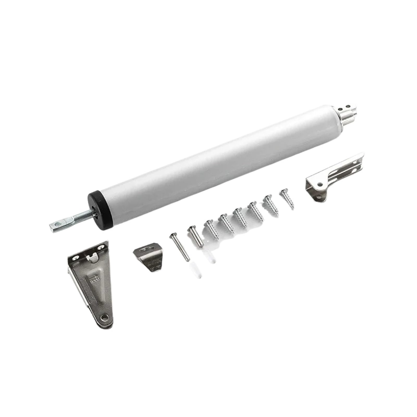 Rugaikerba White Pneumatic Door Closer, Mute Soft Closing Holder, 35Kg Load