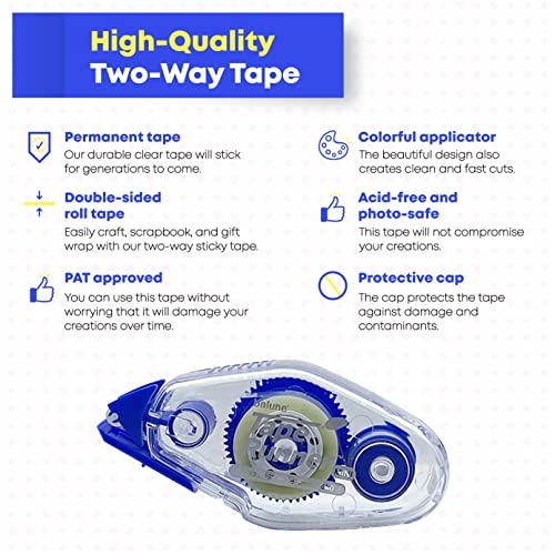 Tape Runner Premium Double Sided Adhesive Tape Runners. Acid Free, Pat Approved. Perfect For Scrapbooking & Bullet Journal (Mini (197 Inches Per Cartridge), 5 Cartridges) #TOP2