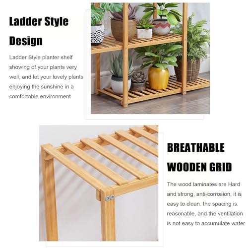 Support à plantes intérieur extérieur étagère d'angle 6 niveaux