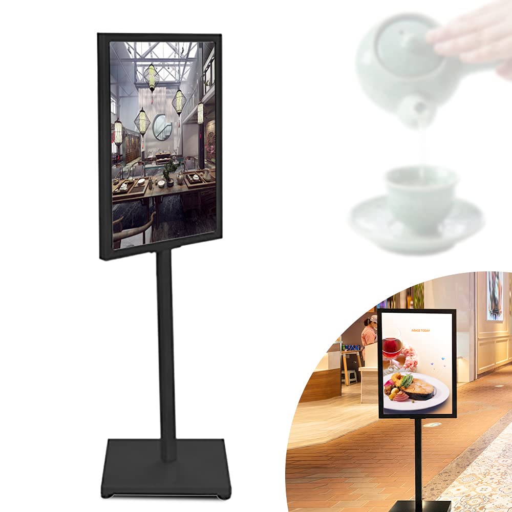 Customer Stop - Soporte de pie de hierro para publicidad en bares, restaurantes, restaurantes, bibliotecas, supermercados, cafeterías, 65 x 90 cm