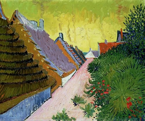 Cuadro de lienzo de Van Gogh Mas a Saintes Mairies para decoración de sala 60x90cm
