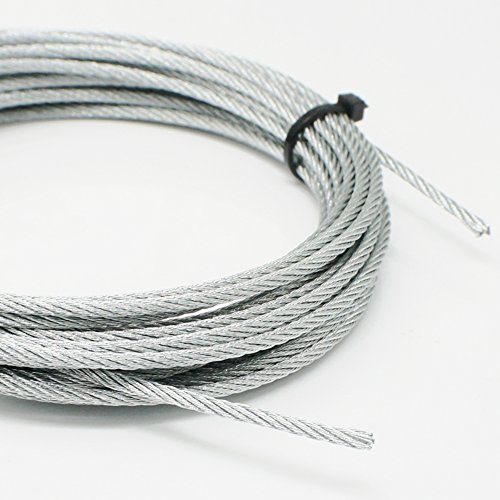 Corda in acciaio zincato da 5 metri, 1,5 mm, 6 x 3...