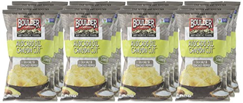 Boulder Canyon Avocado Oil Canyon Cut Kettle Cooked Potato Chips, Sea Salt And Cracked Pepper, 5.25 Ounce (Pack Of 12) #TOP3