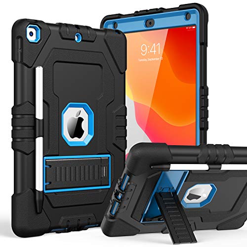 TOPSKY iPad 10.2 2019 Case iPad 7th Generation Case with Pencil Holder Kickst