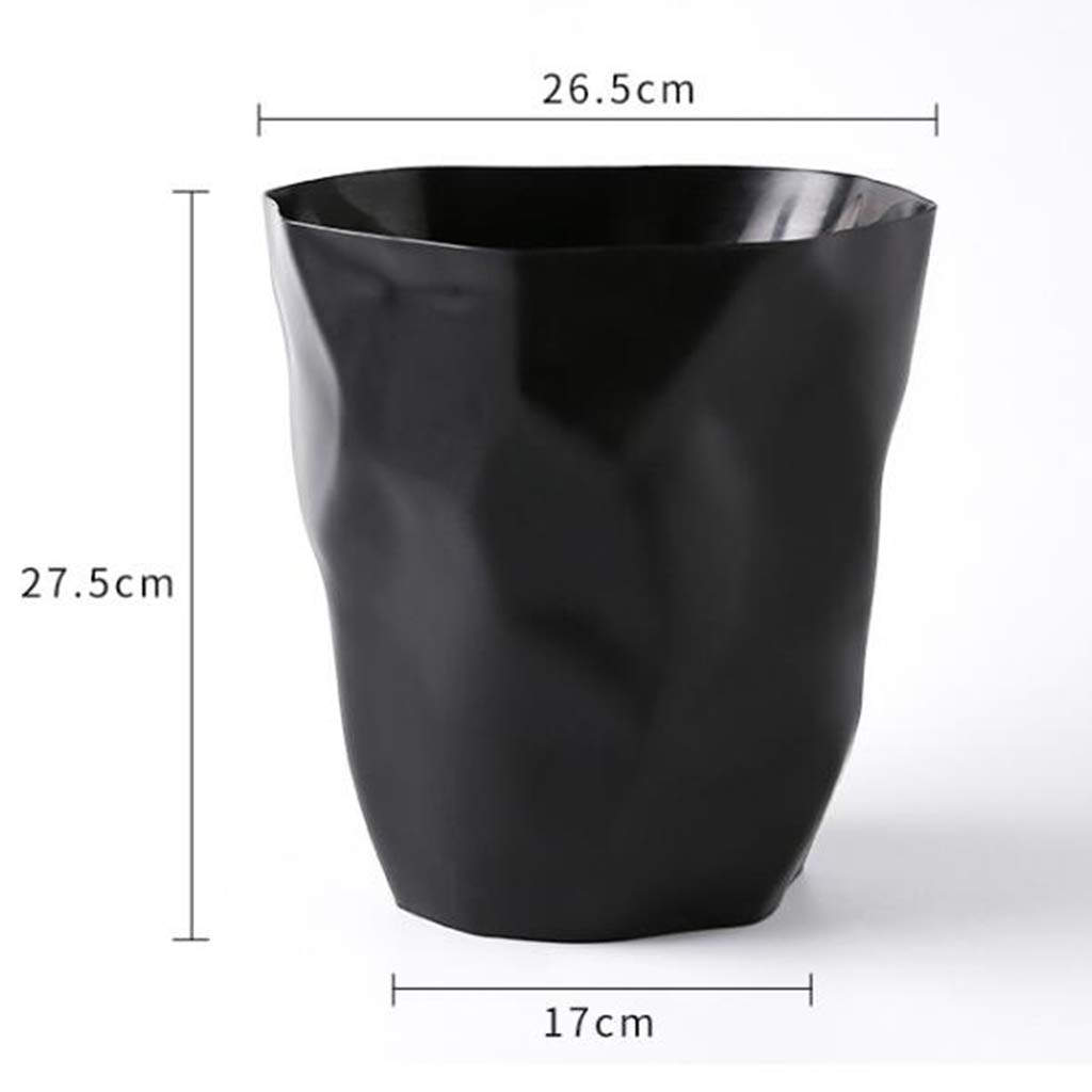 LOVIVER Kreativ Abfalleimer, Büro Mülleimer, Abfalleimer Kreativer Papierkorb, Großer Papierkorb für Büro, Küche& Schlafzimmer, Papiermülleimer, Schwarz groß