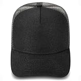 Boné Aba Curva Masculino Liso Trucker Redinha Telinha Diversas Cores MXC BRASIL (BR, Alfa, Único, Preto)