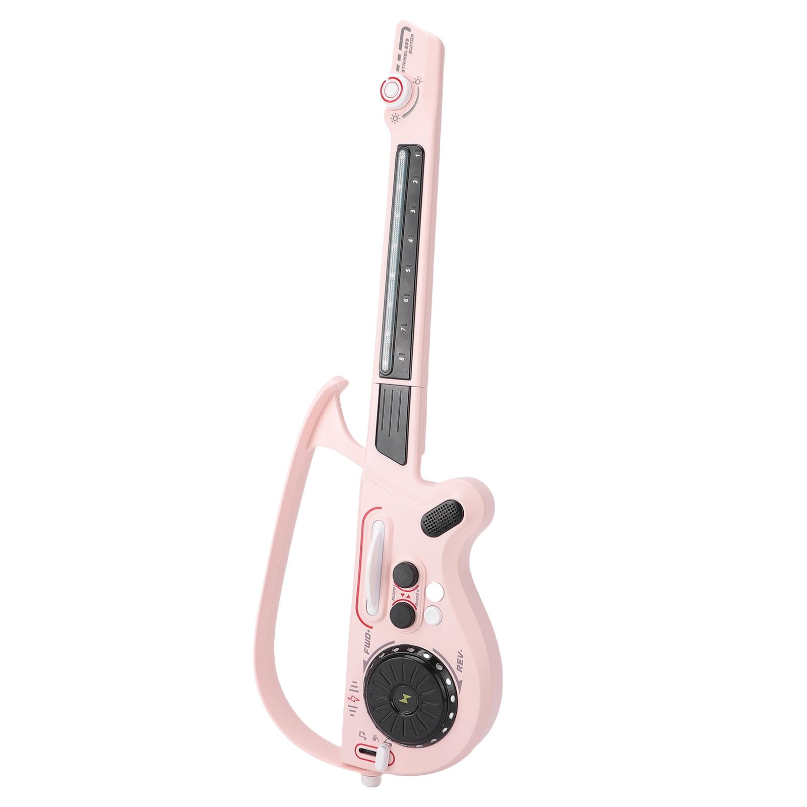 XUMIUZIY Giocattolo per Chitarra Senza Corde per Bambini | Chitarra Elettrica Pieghevole Multifunzionale Bluetooth per i più Piccoli (PINK)