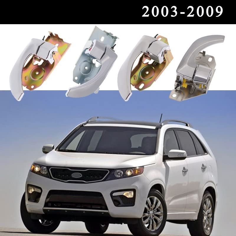 Poignées De Porte Intérieures Chromées Pour Kia Sorento 3.5L 2003-2009 - Lot De 4 Pièces Avant/arrière Gauche/droite