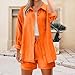 Maternity Sets Matching Sets Women Clothing Short Set Shirt and Shorts Set Women Orange