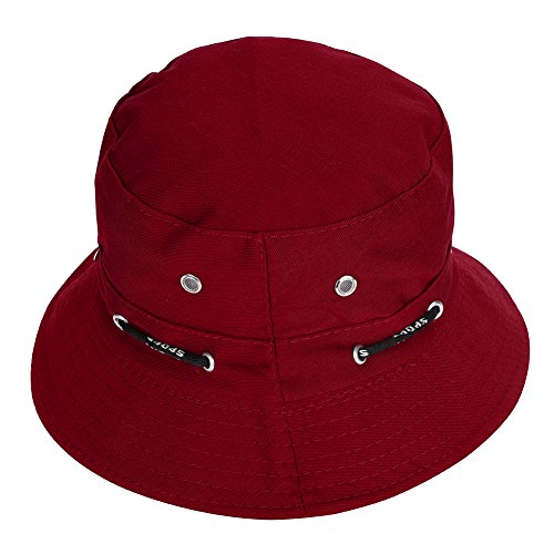 ITODA Bucket Cap Wide Brim Sun Hat UPF50+ Summer Beach Hat Women Men Fishing Hats Sunbonnet Foldable Glacier Cap Lightweight Outdoor Sun Protection Hats for Fishing Hiking Traveling Vocation Wine Red - Image 3