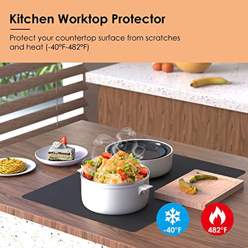 KitchenRaku Extra Large Silicone Mat for Kitchen Worktop Protector Nonstick Heat Resistant Countertop Mat, Nonskid Placemat - Image 2