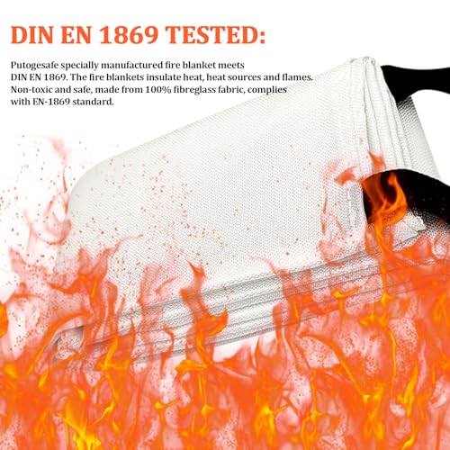 Nizirioo Manta Ignifuga,1.5 * 1.5m Mantas Ignífugas,Manta Apagafuegos,Manta De Fuego De Fibra De Vidrio Para Cocina,Chimenea,Camping,Autocaravanas,Barbacoa - Image 5