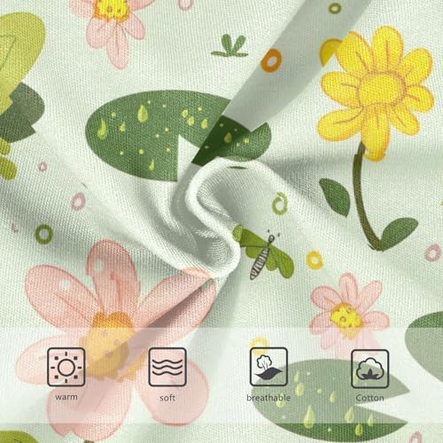 Kids Underwear Girls, Cute Frog Green Toddler Girl Panties, Cotton Underwear for Girls, 2T–8 Years3