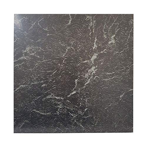 Floor Tiles self Adhesive Vinyl Flooring Kitchen Bathroom Black Marble Effect