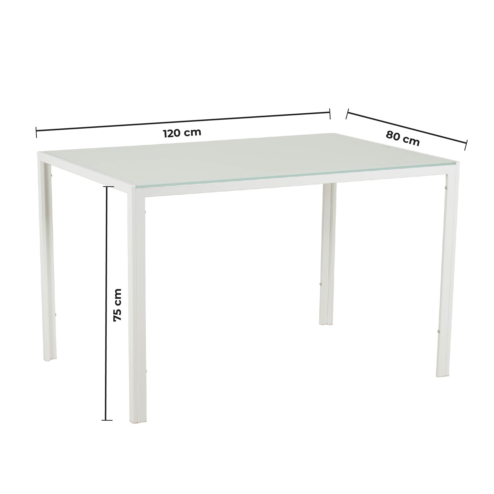 IlGruppone Set Sedie e Tavolo da Pranzo con Ripiano in Vetro Temperato e Sedia Imbottite in Similpelle Nera Design Moderno, 4 o 6 Posti Ideale per Cucina o Soggiorno - Bianco - 4 Posti
