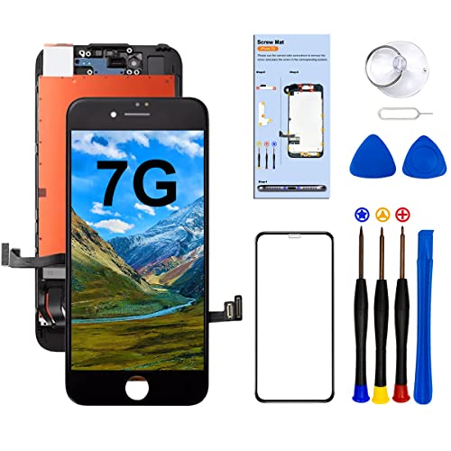 SIMDOG for iPhone 7 Screen Replacement 4.7 LCD Display and 3D Touch Digitizer with Repair Tools for A1660 A1778 A1779 (Black)