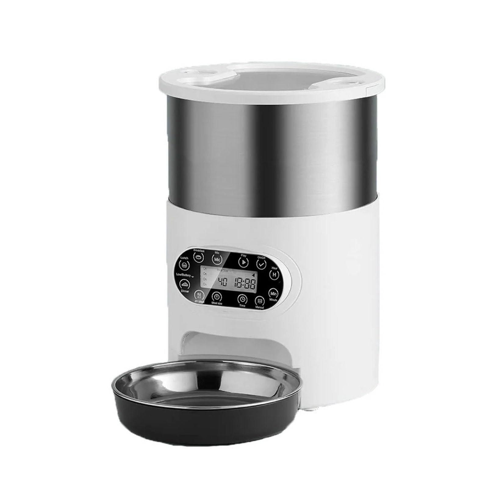 Pet Feeder Stainless Steel Pet Feeder Smart Feeder Dual Power Supply Timed Quantity Single BowlDual Bowl Suitable Compatible