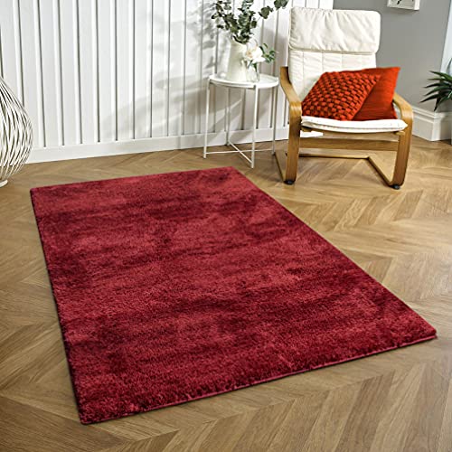 Image of Flooring India Co Newman Carpet 2500 GSM Super Soft Anti Skid Area Rugs for Home Decor, Bedroom (4x6 Feet, Maroon)