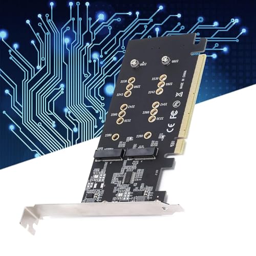 SaiRetail.Com PCIE Expansion Card, PCI-E 3.0 X16 to 2-Port M.2 NVME SSD Adapter Card, M.2 Hard Drive Expansion Card Support 2230 2242 2260 2280 M.2... - Image 4