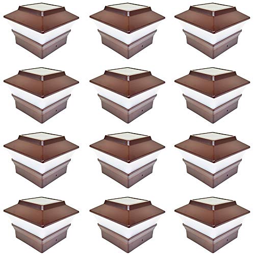 Review Discount iGlow 12 Pack Brown Outdoor Garden 4 x 4 Solar LED Post Deck Cap Square Fence Light Landscape Lamp PVC Vinyl Plastic Review Discount iGlow 12 Pack Brown Outdoor Garden 4 x 4 Solar LED Post Deck Cap Square Fence Light Landscape Lamp PVC Vinyl Plastic