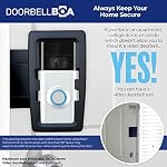 Anti-Theft Video Doorbell Door Mount, No Tools or Installation, Mounts Securely in Seconds, Compatible with Ring & Other Video Doorbells (Black)