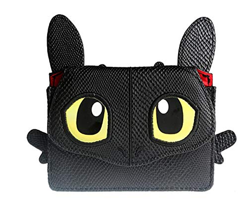 Classic Movie Night Fury Dragon Face Pu Leather Women's Hand Purse Clutch Wallet