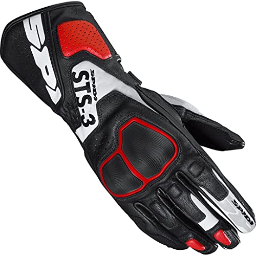 SPIDI STS-3 Damen Motorrad Handschuhe (Black/Red,M)
