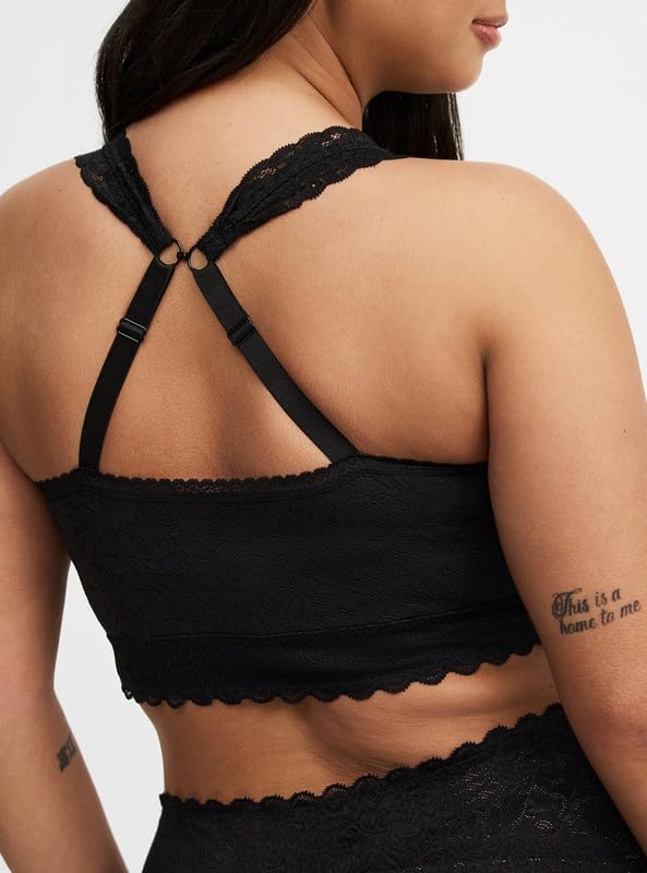 Torrid Women's Plus Size Bralite Unlined 4-Way Stretch Lace Bralette - Image 4