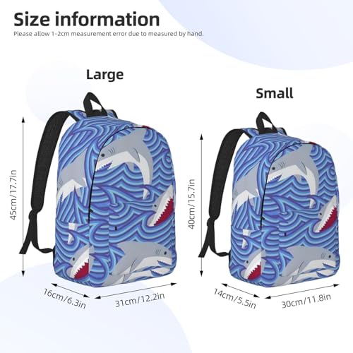 Foraging fish print Duffel Bag, Lightweight Duffel Bag, Casual Backpack, 17.7 x 6.3 x 12.2 inches4