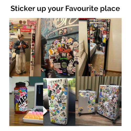 Image of CodersParadise 60-Pack Travel Stickers - Waterproof Vinyl Self-Adhesive Decals for Laptop, Luggage, Backpack, Journal, Scrapbook, Bike & Accessories - Residue-Free Travel-Themed Sticker Set