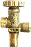 Bluecraft Standard Gasflaschenventil kleinkonisch 17E Brenngasventil für 2,5-11 kg Propangas Flaschen