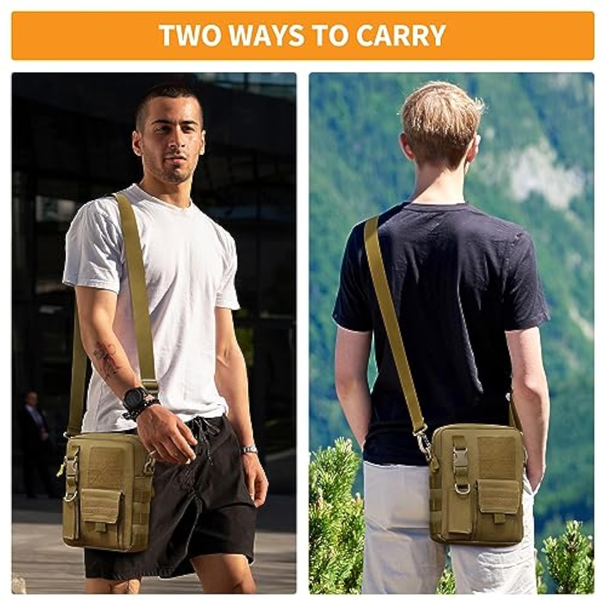 Small Canvas Messenger Bag, Casual Crossbody Pack