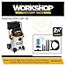 WORKSHOP Wet/Dry Vacs Shop Vacuum WS1600SS 16-Gallon 6.5 Peak HP Stainless Steel Wet Dry Vacuum Cleaner with Filter, Dust Bag, Hose, Attachments and Cart for Heavy Duty Professional Cleaning